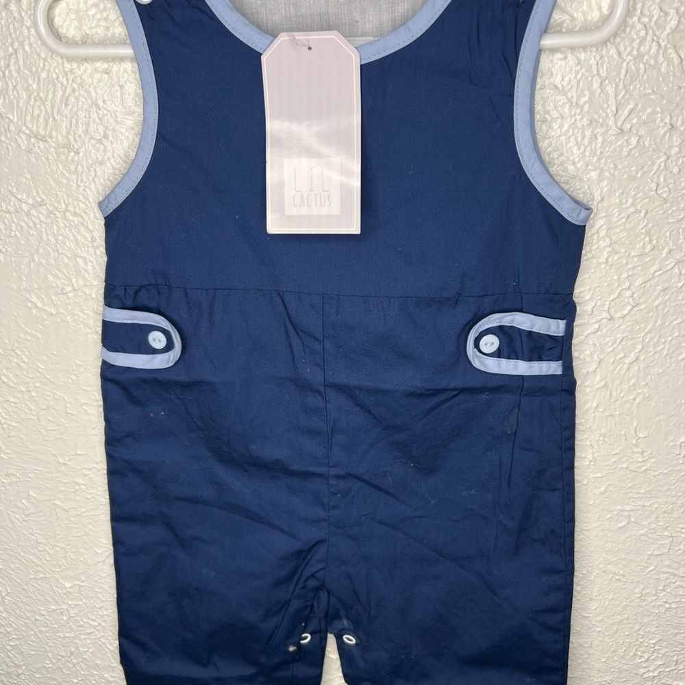 Little Cactus Navy Blue Kids Bodysuit 6-12m NWT
